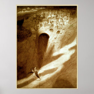 Póster Vintage Sidney Sime a cidade de nunca