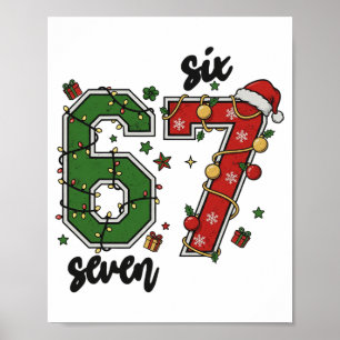 Poster Vintage Six Seven 67 Meme 67 Natal Férias Mulher