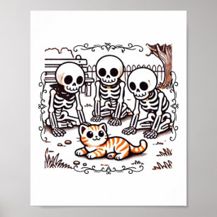 Poster Vintage Skeleton Gathering Sticker