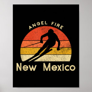 Poster Vintage Ski Angel Fire Novo México