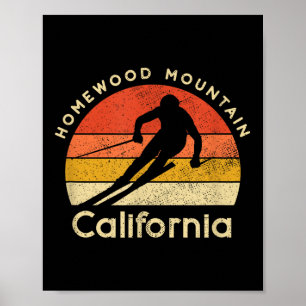 Poster Vintage Ski Homewood Mountain California