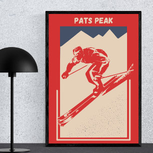 Poster Vintage Ski New Hampshire Resort Pats