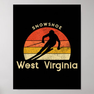 Poster Vintage Ski Snowscute Ss Cute Ss West Virginia Mou