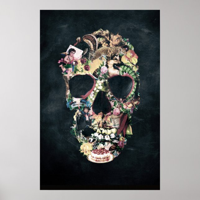 Póster Vintage Skull (Frente)