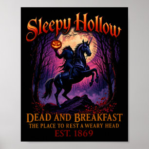 Poster Vintage Sleepy Hollow Horseman Halloween Spooky Se