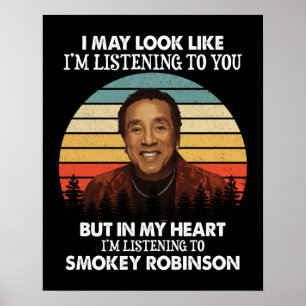 Poster Vintage Smokey Robinson dá presentes a mulheres