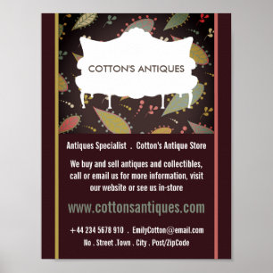 Poster Vintage Sofa, Purple Boho Chic, Loja Antiquada