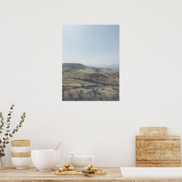 Poster Vintage Soft Color Painted Colinas Oregon