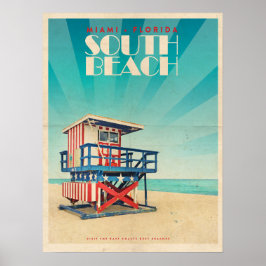 Poster Vintage South Beach Florida