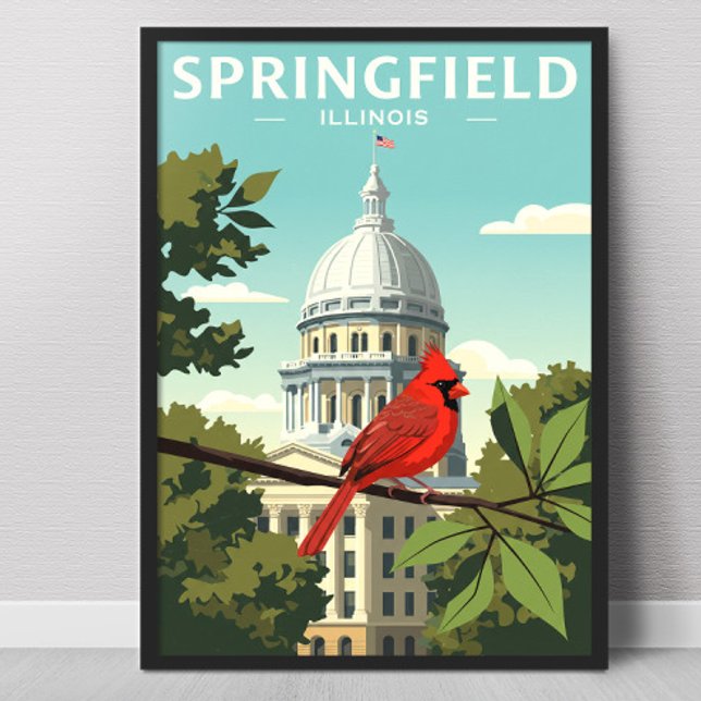 Poster Vintage Springfield Illinois (Criador carregado)