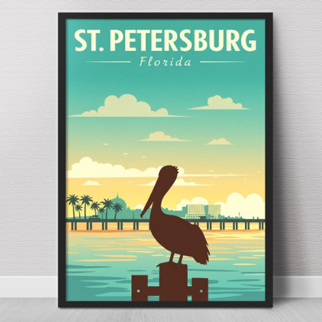 Poster Vintage St. Petersburg Florida (Criador carregado)