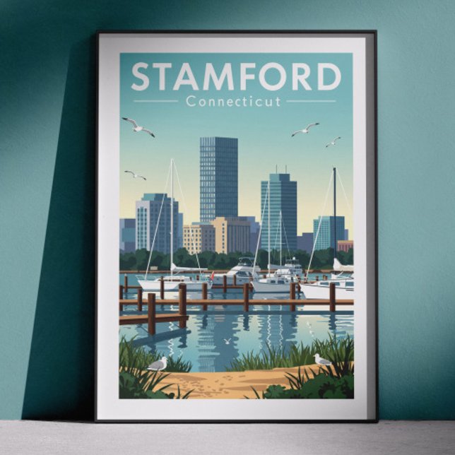 Poster Vintage Stamford Connecticut (Criador carregado)