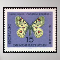 Vintage-Stamp-Art-Alemão-Animal-Insett-Butterfly-3