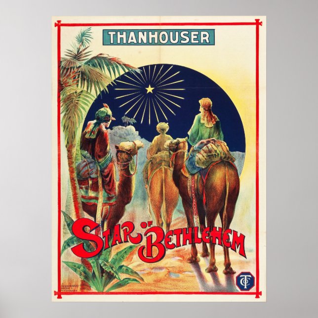 Poster Vintage Star of Bethlehem Hollywood Silent Movie (Frente)