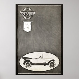 Póster Vintage Stutz Car Ad de 1919