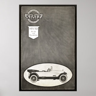 Póster Vintage Stutz Car Ad de 1919