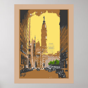 Póster Vintage Style Philadelphia
