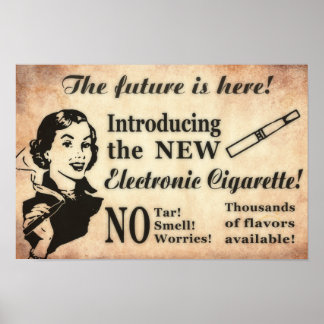 Poster Vintage Style Vaping