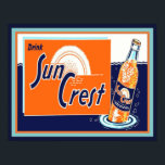 Poster Vintage, Sun Crest, Soda Pop<br><div class="desc">Colorido,  poster de Pop de Soda Sun Crest Soda,  de 1950</div>