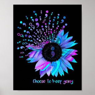 Poster Vintage Sunflower Floral Suicídio Awaren