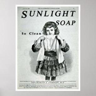 Poster Vintage Sunlight Soap Advertiment