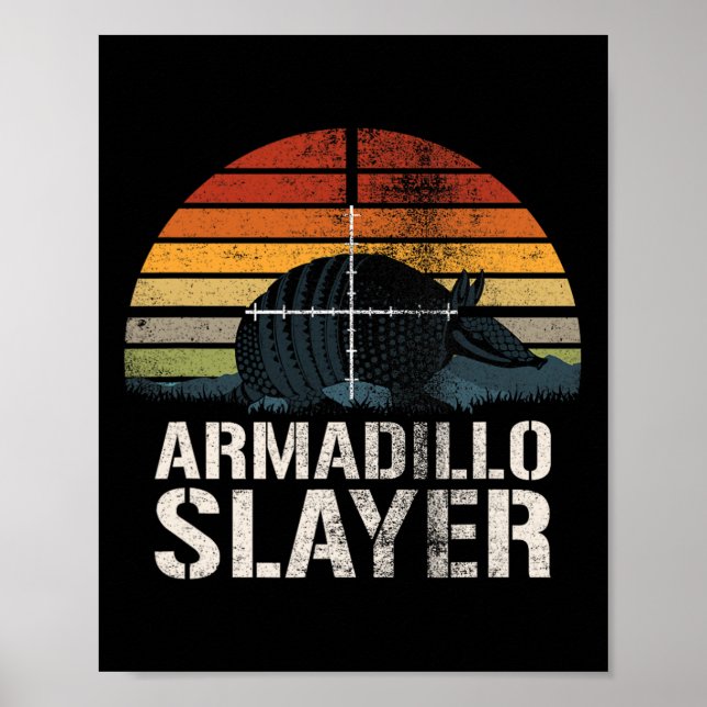 Poster Vintage Sunset Armadillo Slayer Armadillo Hunter G (Frente)