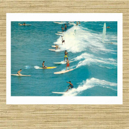 Poster Vintage surfing, Florida, 1960