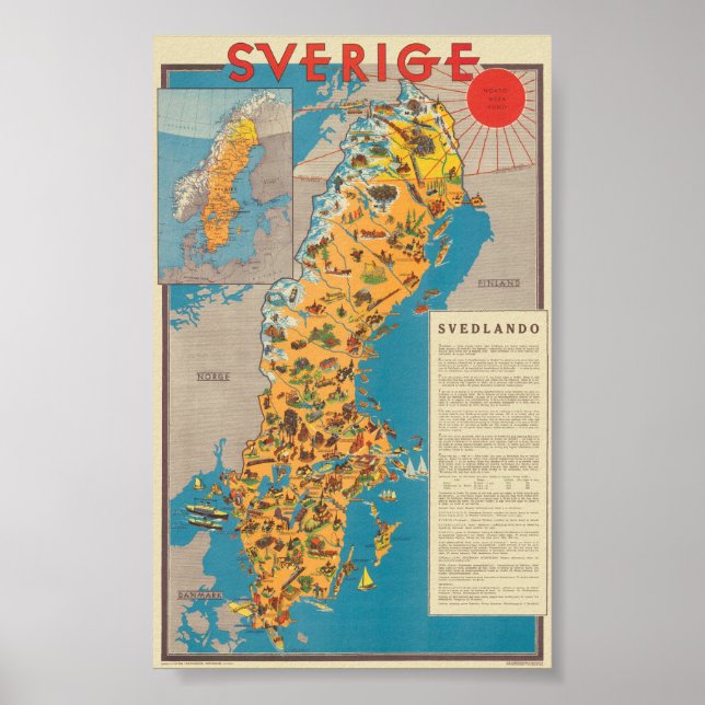 Poster vintage Sverige 1931 (Frente)