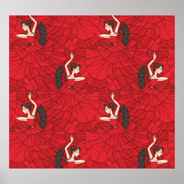 Poster Vintage Tango Flamenco Dance Patterno (Frente)