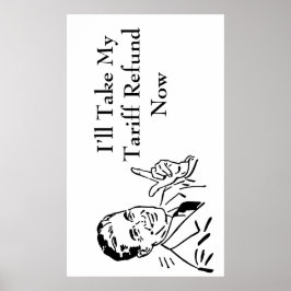 Poster Vintage Tariff Refund Check