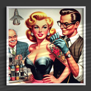 Poster Vintage Tattoo Girl