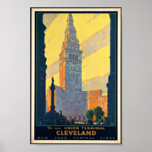 Poster vintage terminal da União Cleveland