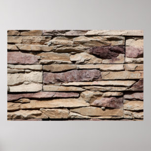Poster Vintage textura de fundo velho tijolo de pedra alv