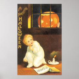Poster Vintage Thrilling Halloween por Ellen Clapsaddle