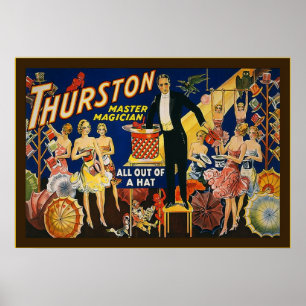 Poster Vintage Thurston, mágico mestre