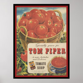 Poster Vintage Tom Piper Tomato Soup