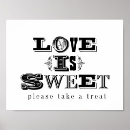 Poster Vintage - Tome um Sinal de Mesa de Casamento de Tr