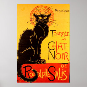 Poster Vintage Tournee de Chat Noir - Gato Negro