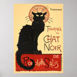 Poster vintage Tournée du Chat Noir France