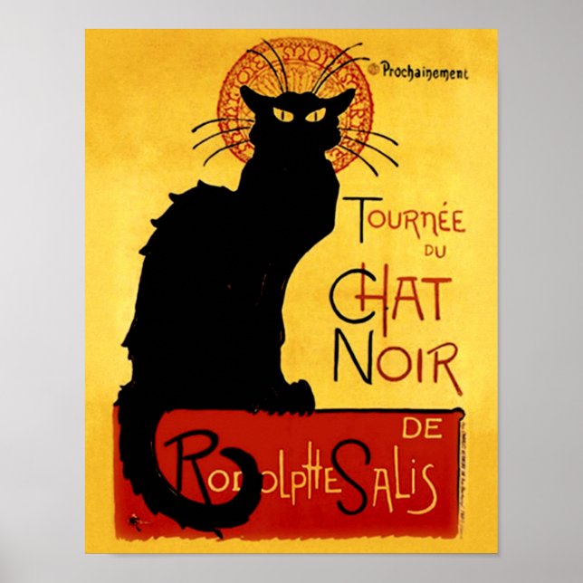Poster Vintage Tournée du Chat Noir, Theophile Steinlen (Frente)