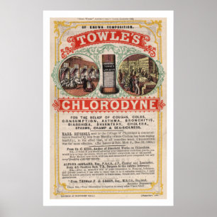 Poster Vintage Towers Cholera Cure Advertisement
