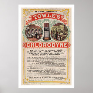 Poster Vintage Towers Cholera Cure Advertisement