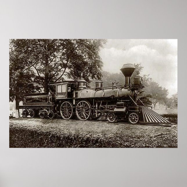Poster Vintage Train / Locomotive Photo (Frente)