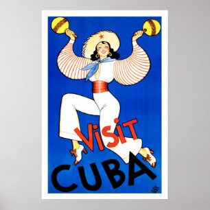 Póster Vintage travel,Cuba