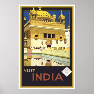 Poster Vintage travel,India