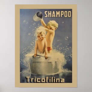 Poster vintage TricoFilina Shampoo