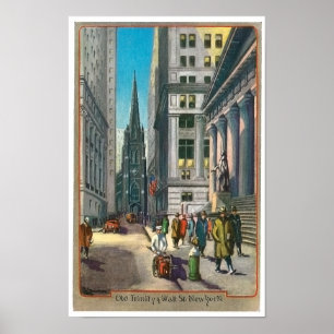 Póster Vintage Trininty velho & Wall Street