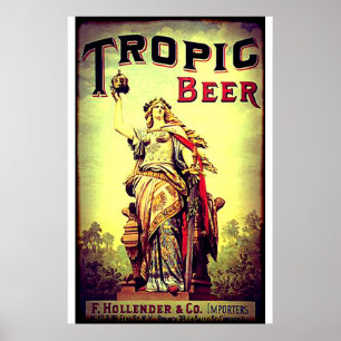 Poster Vintage Tropic Beer Advertisement