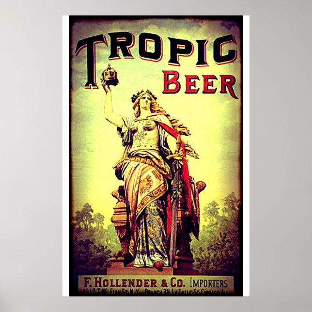 Poster Vintage Tropic Beer Advertisement (Frente)