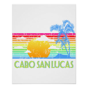 Póster Vintage Tropical Cabo San Lucas